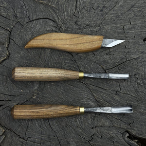 3-Piece Carving Set – Detail Gouges & Whittling Knife