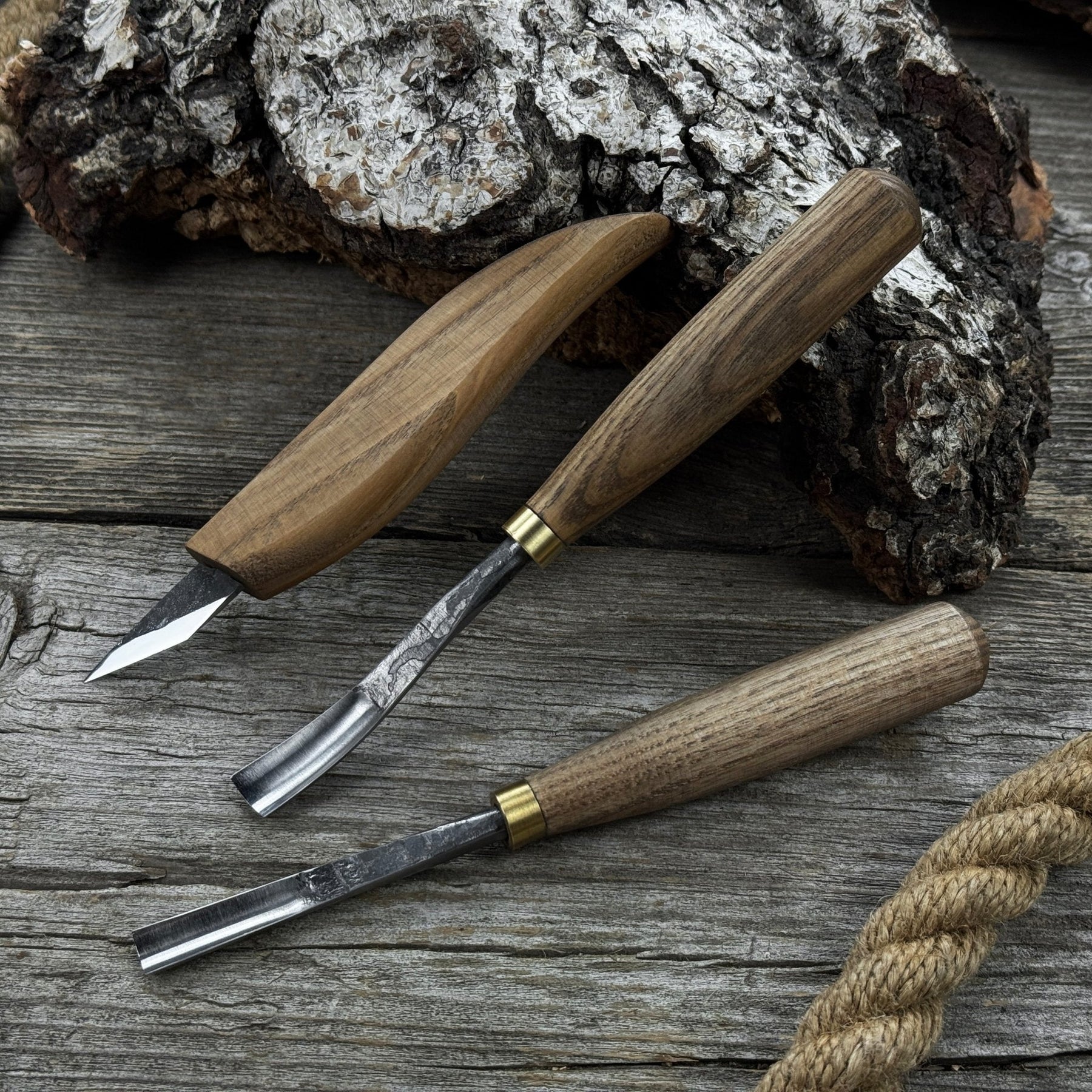 3-Piece Carving Set – Detail Gouges & Whittling Knife