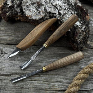 3-Piece Carving Set – Detail Gouges & Whittling Knife