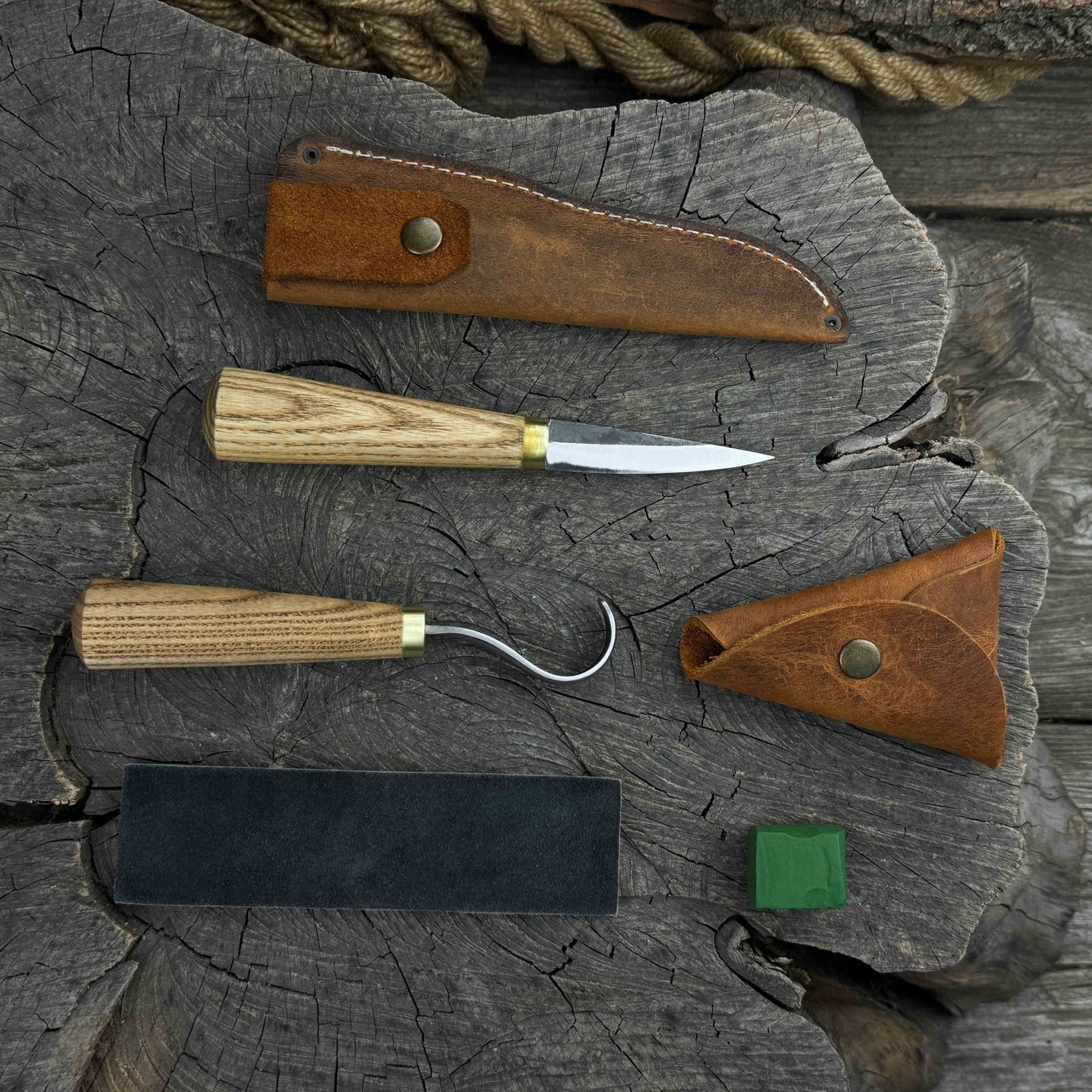 3-Piece Hand-Forged Spoon Carving Tool Set