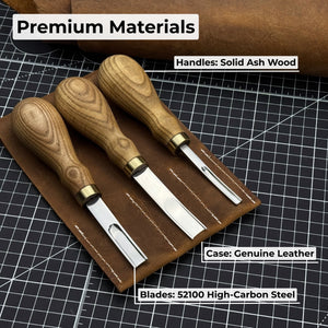 3-Piece Leather Edge Skiver Set