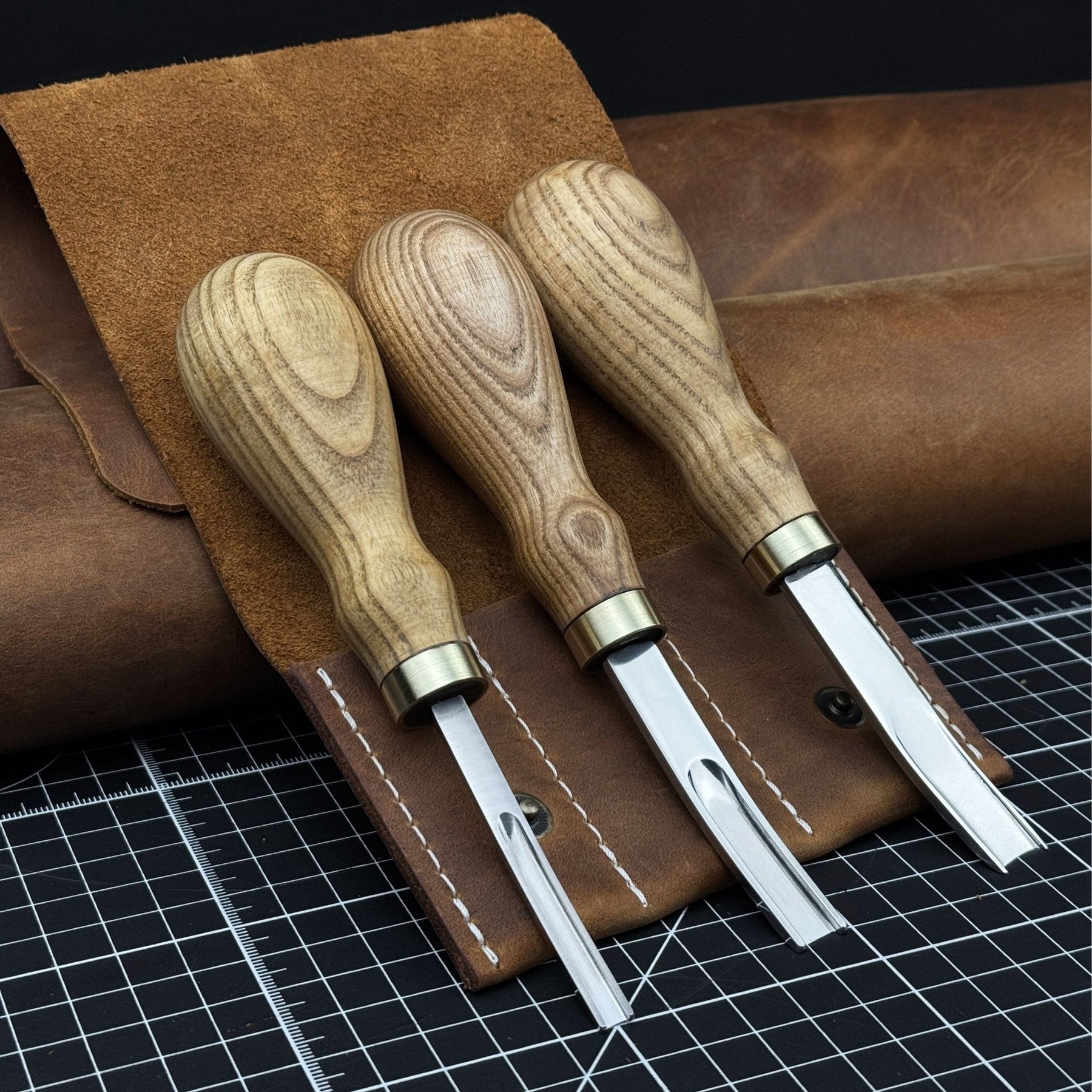 3-Piece Leather Edge Skiver Set