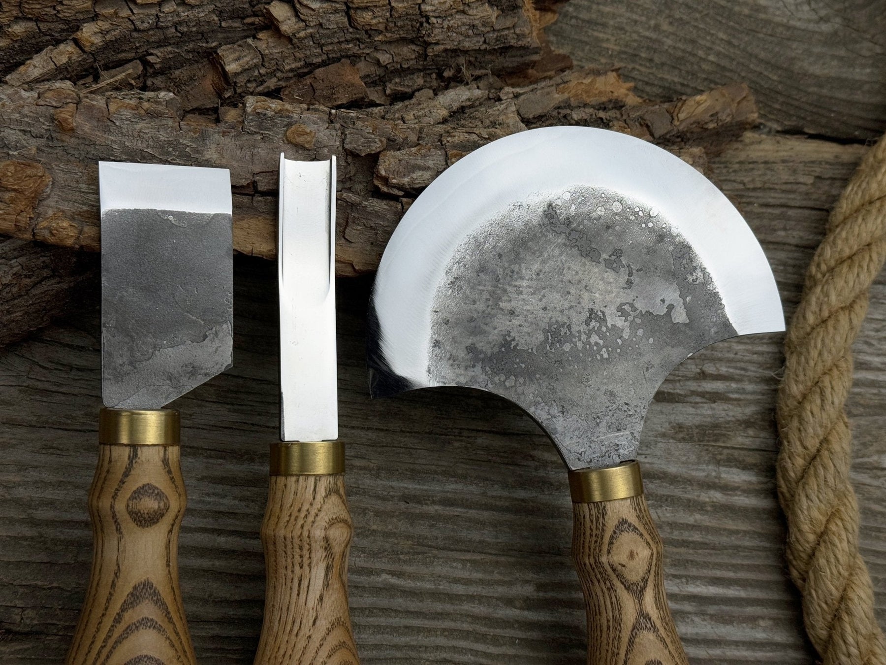 3-Piece Leather Working Kit with Leather Sheaths