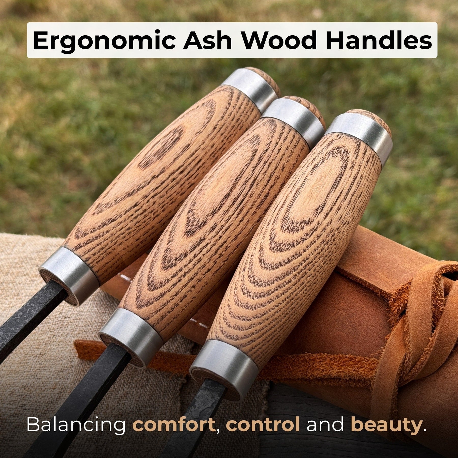 3-Piece Spoon Bent Gouge Set