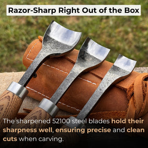 3-Piece Spoon Bent Gouge Set