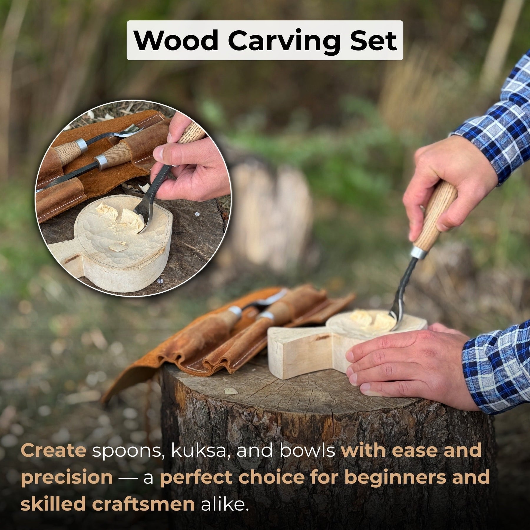 3-Piece Spoon Bent Gouge Set