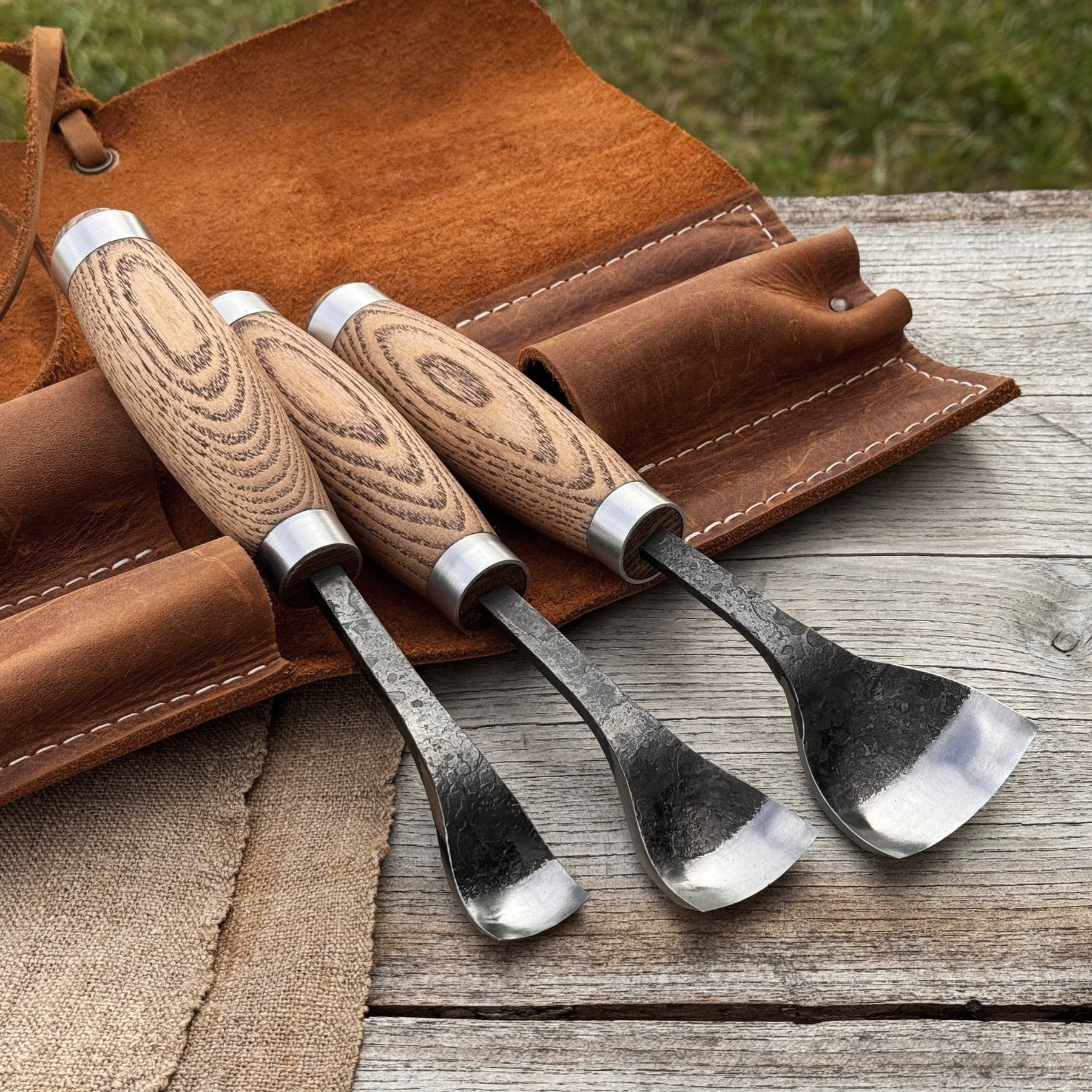 3-Piece Spoon Bent Gouge Set