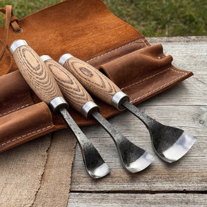 3-Piece Spoon Bent Gouge Set