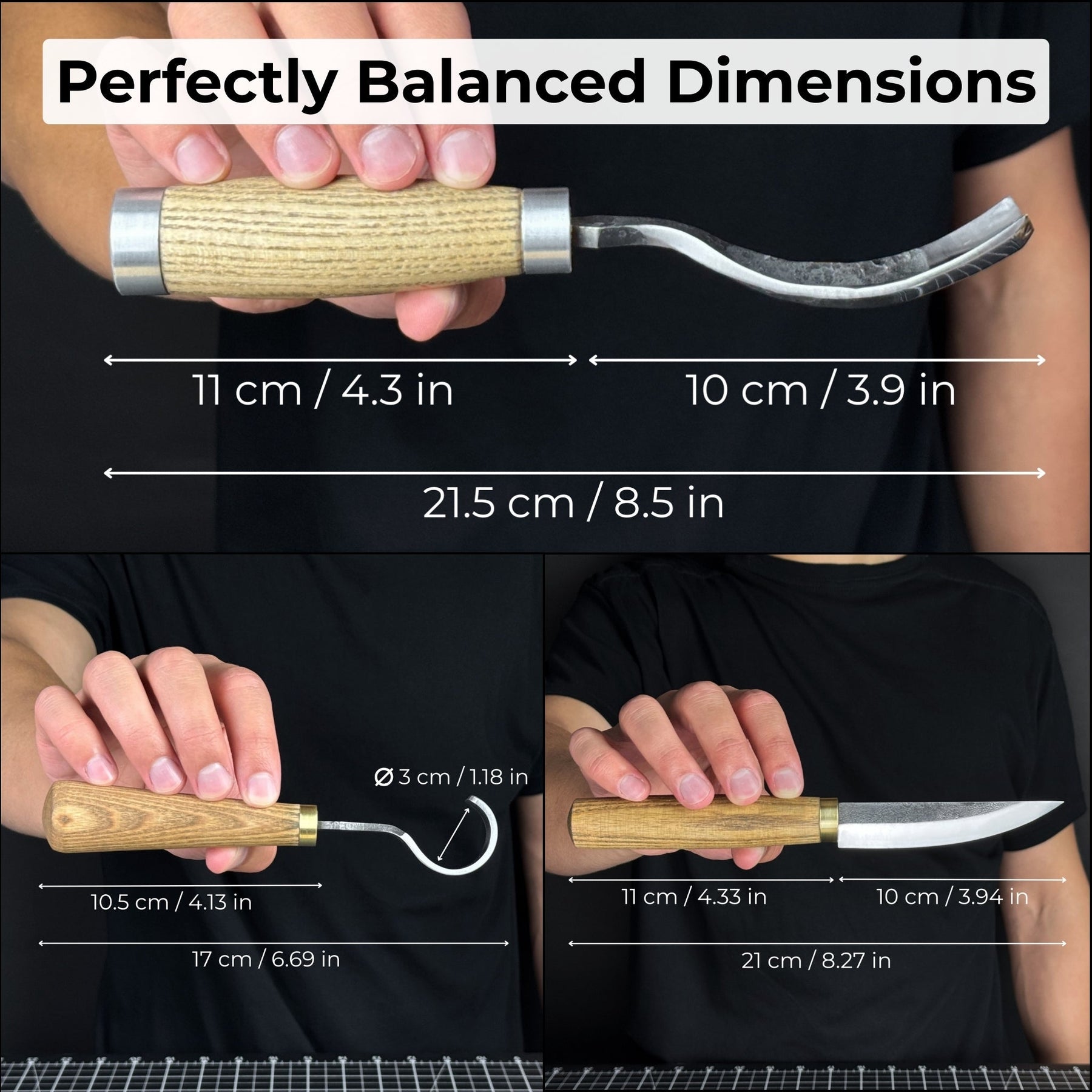 3-Piece Spoon Carving Tool Set
