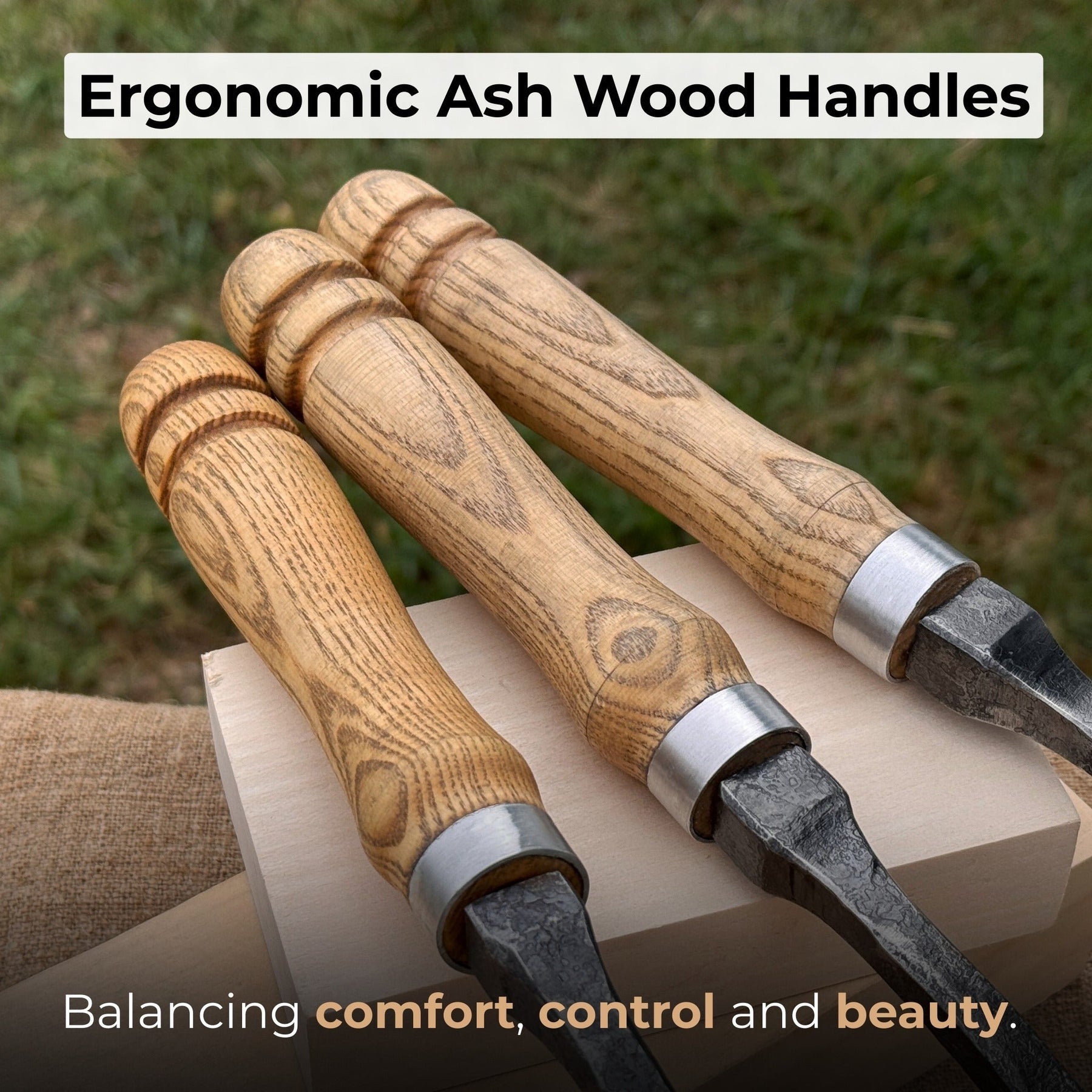3-Piece Spoon (Short) Bent Gouge Set