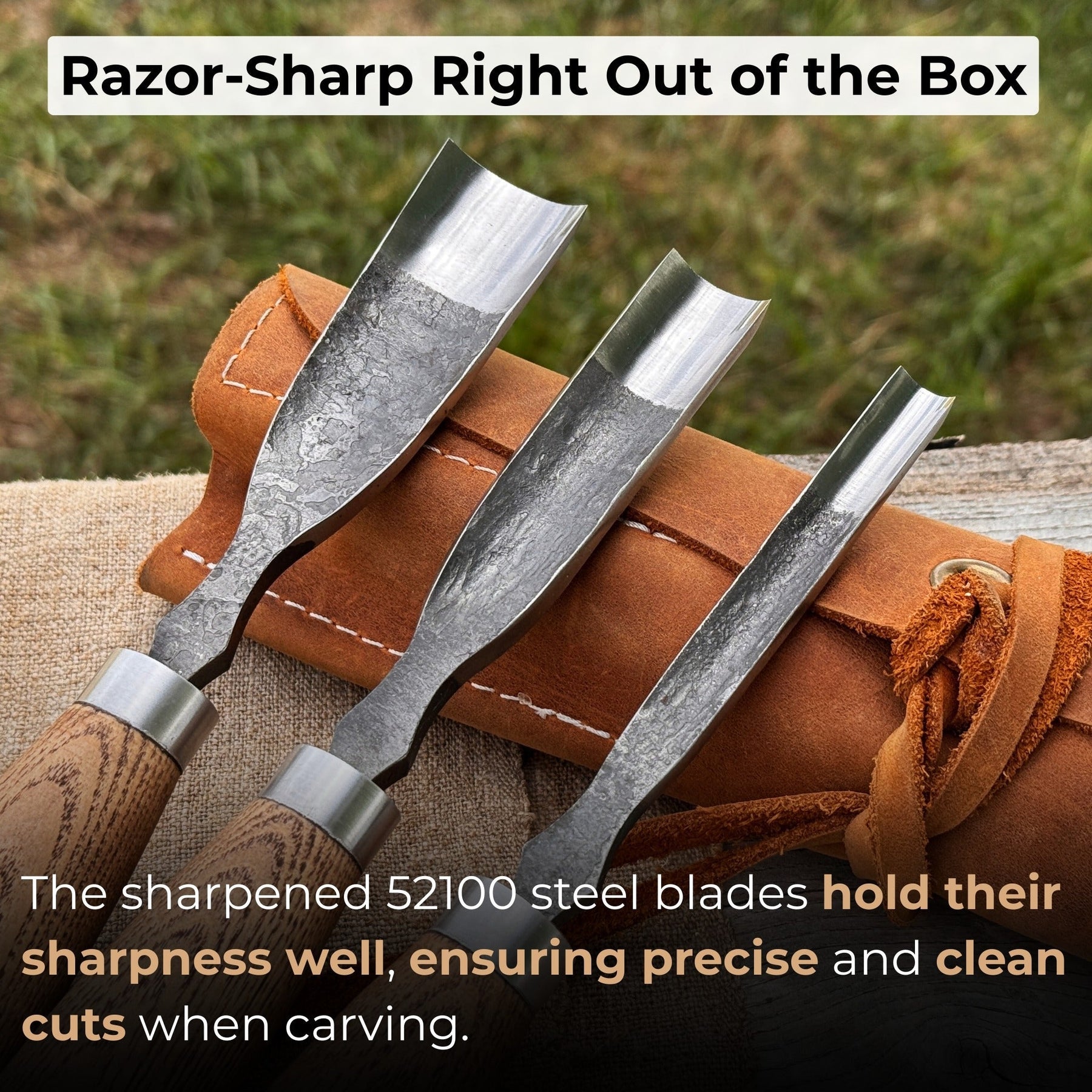 3-Piece Straight Rounded Chisel Set