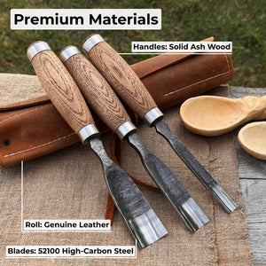 3-Piece Straight Rounded Chisel Set