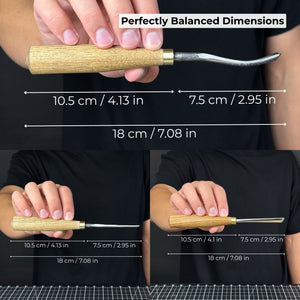 3-Piece Wood Carving Chisel & Gouge Set