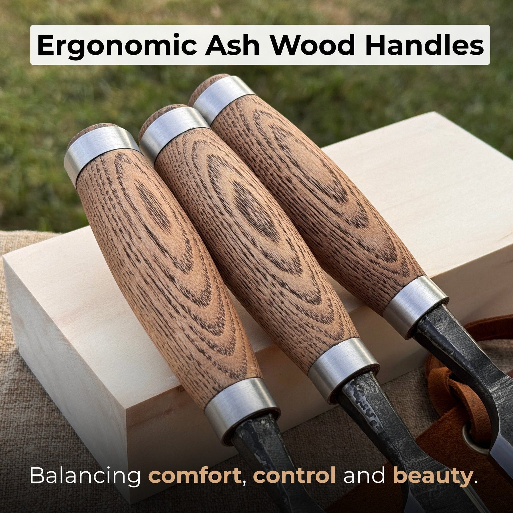 3-Piece Wood Carving Chisel Set