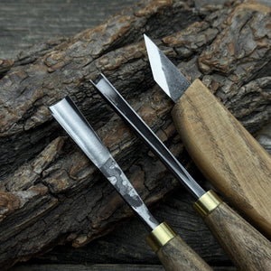 3-Piece Wood Carving Tool Set – For Geometric, Detail & Relief Carving