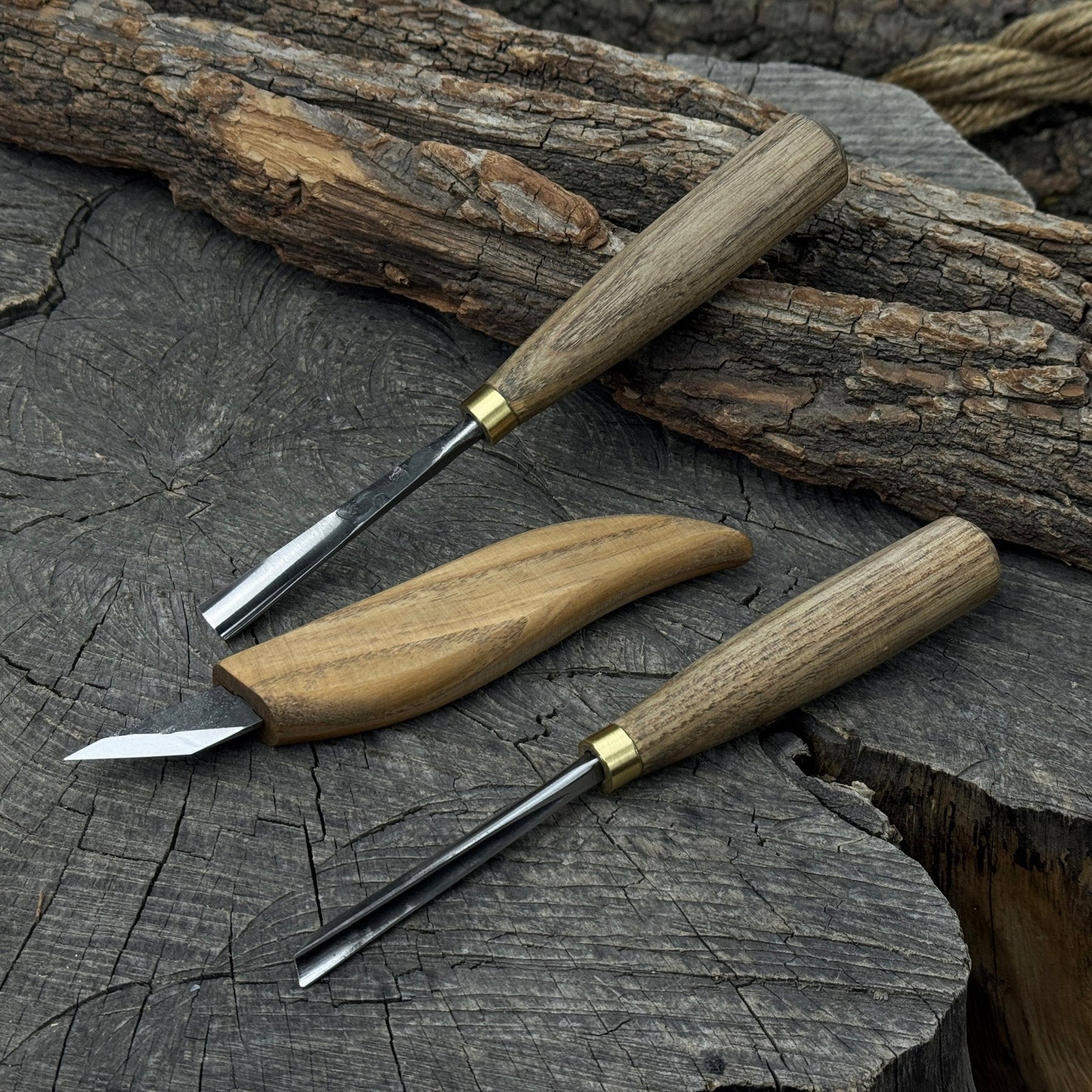 3-Piece Wood Carving Tool Set – For Geometric, Detail & Relief Carving