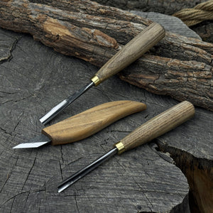 3-Piece Wood Carving Tool Set – For Geometric, Detail & Relief Carving
