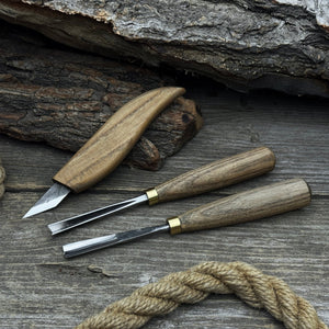 3-Piece Wood Carving Tool Set – For Geometric, Detail & Relief Carving