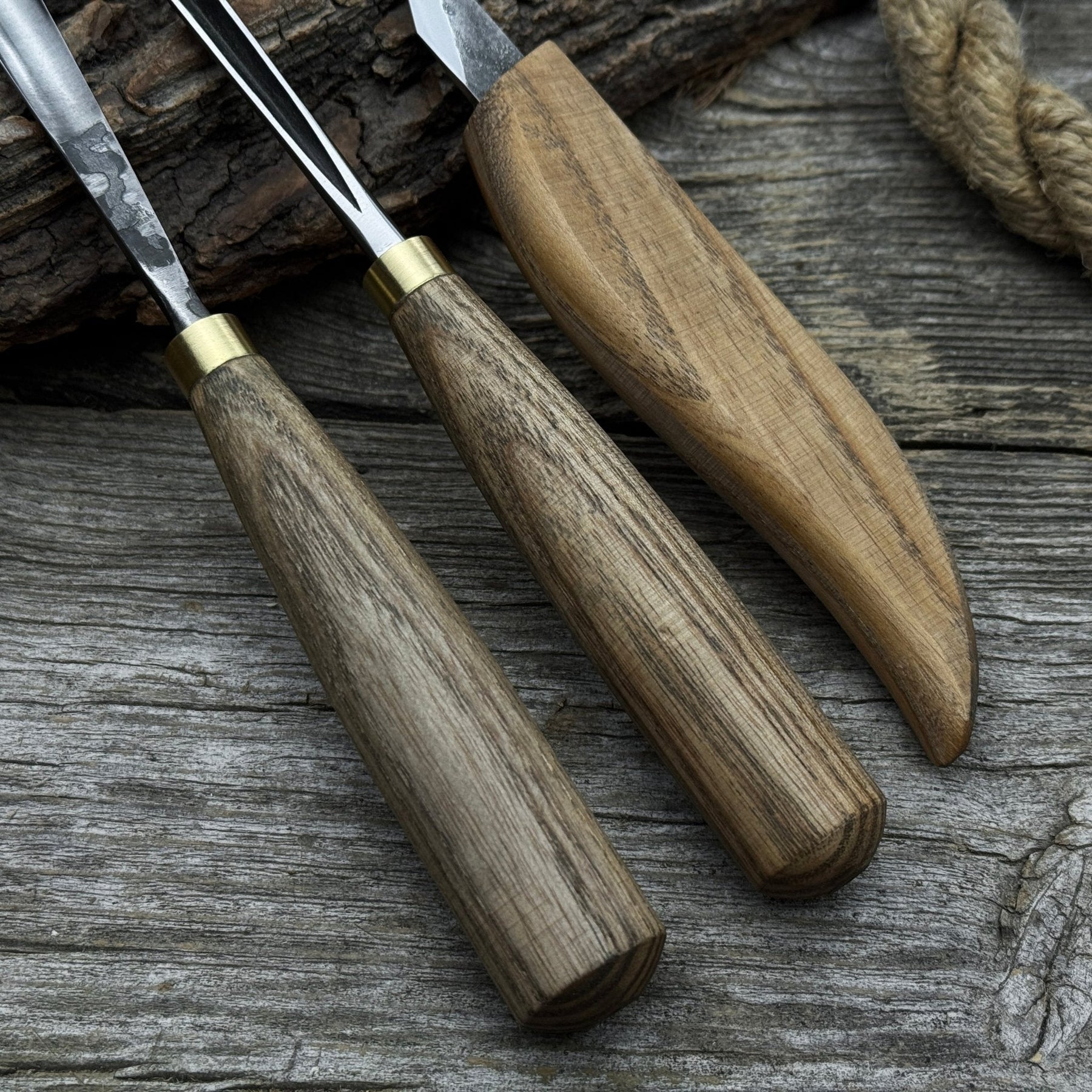 3-Piece Wood Carving Tool Set – For Geometric, Detail & Relief Carving