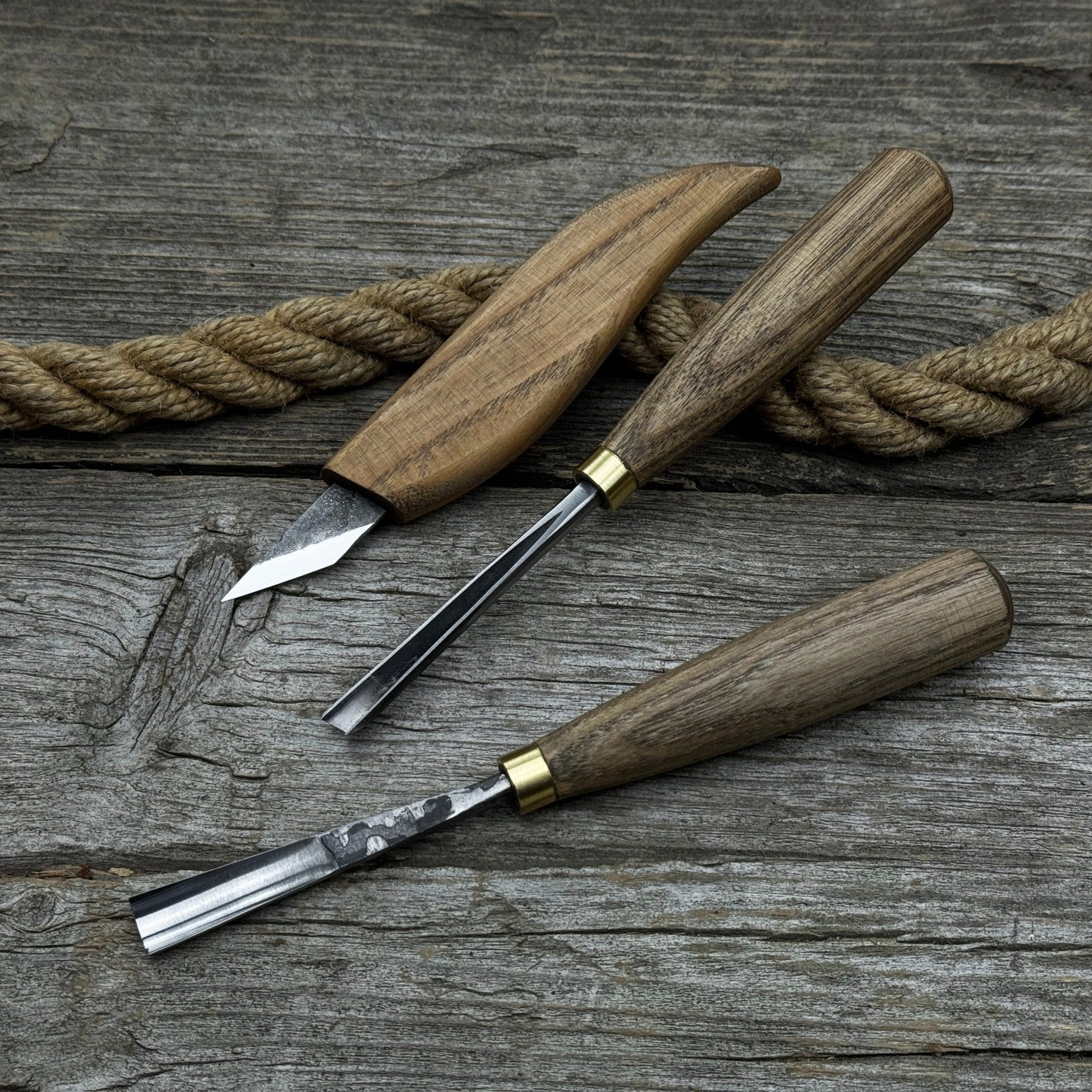 3-Piece Wood Carving Tool Set – For Geometric, Detail & Relief Carving