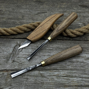 3-Piece Wood Carving Tool Set – For Geometric, Detail & Relief Carving
