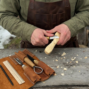 3 Pocket Leather Tool Roll