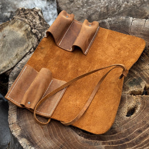 3 Pocket Leather Tool Roll
