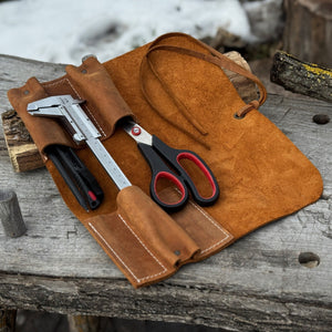 3 Pocket Leather Tool Roll