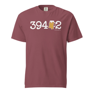 39402 Hattiesburg, Mississippi Zip Code Beer Mug Tee - COMFORT COLORS BRAND TEE Drink Beer Gear