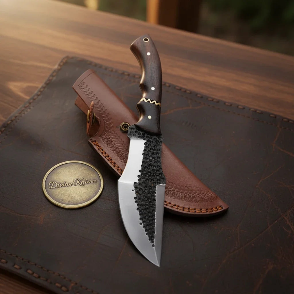 Rosewood Bushcraft Carbon Steel Tracker Knife by Divine Knives