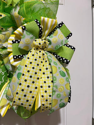 Tequila Lime Summer Wreath | Citrus Front Door Decor by Bouge Creations, view 3