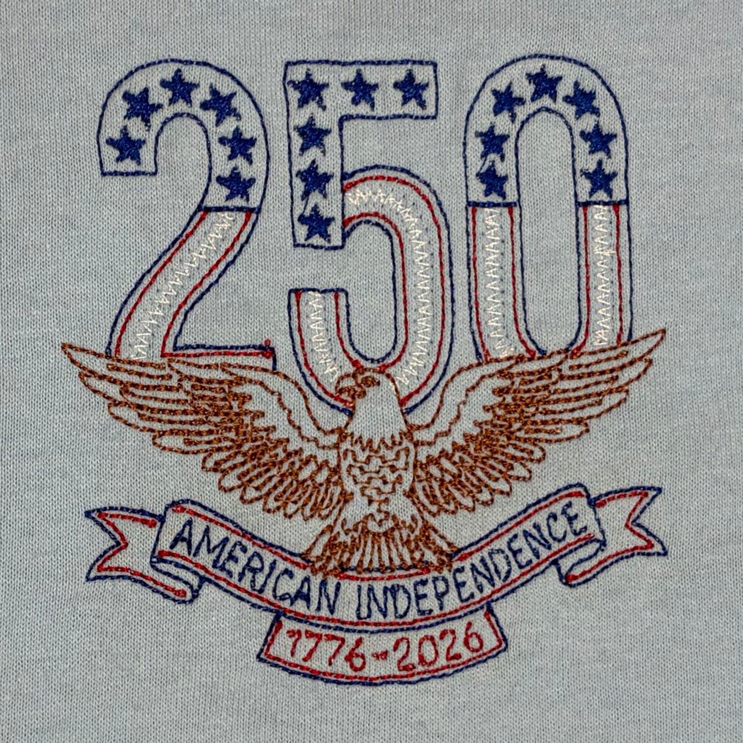Embroidered 250th Anniversary USA Eagle Shirt