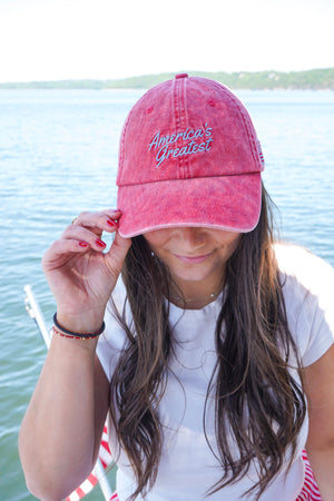 America's Greatest - Red Dad Cap
