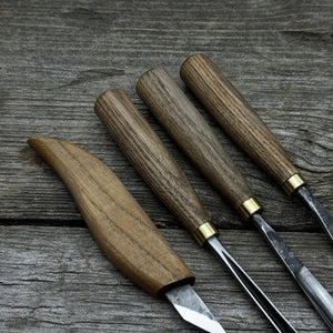 4-Piece Carving Knife, Chisel & Gouge Set