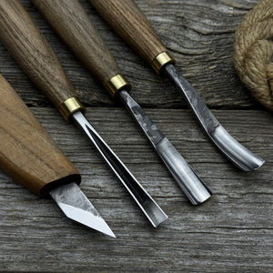 4-Piece Carving Knife, Chisel & Gouge Set