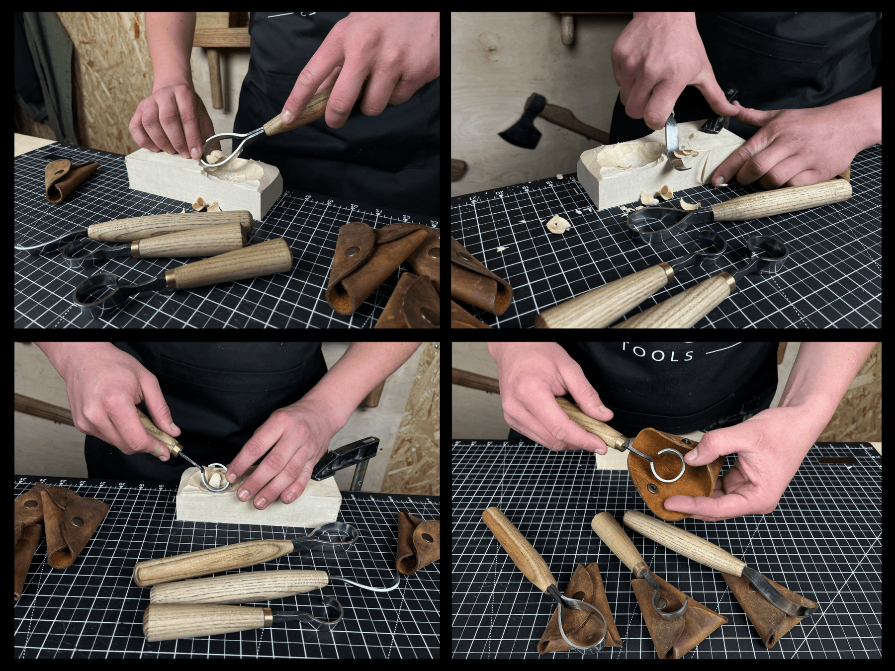4-Piece Wood Carving Knife Set