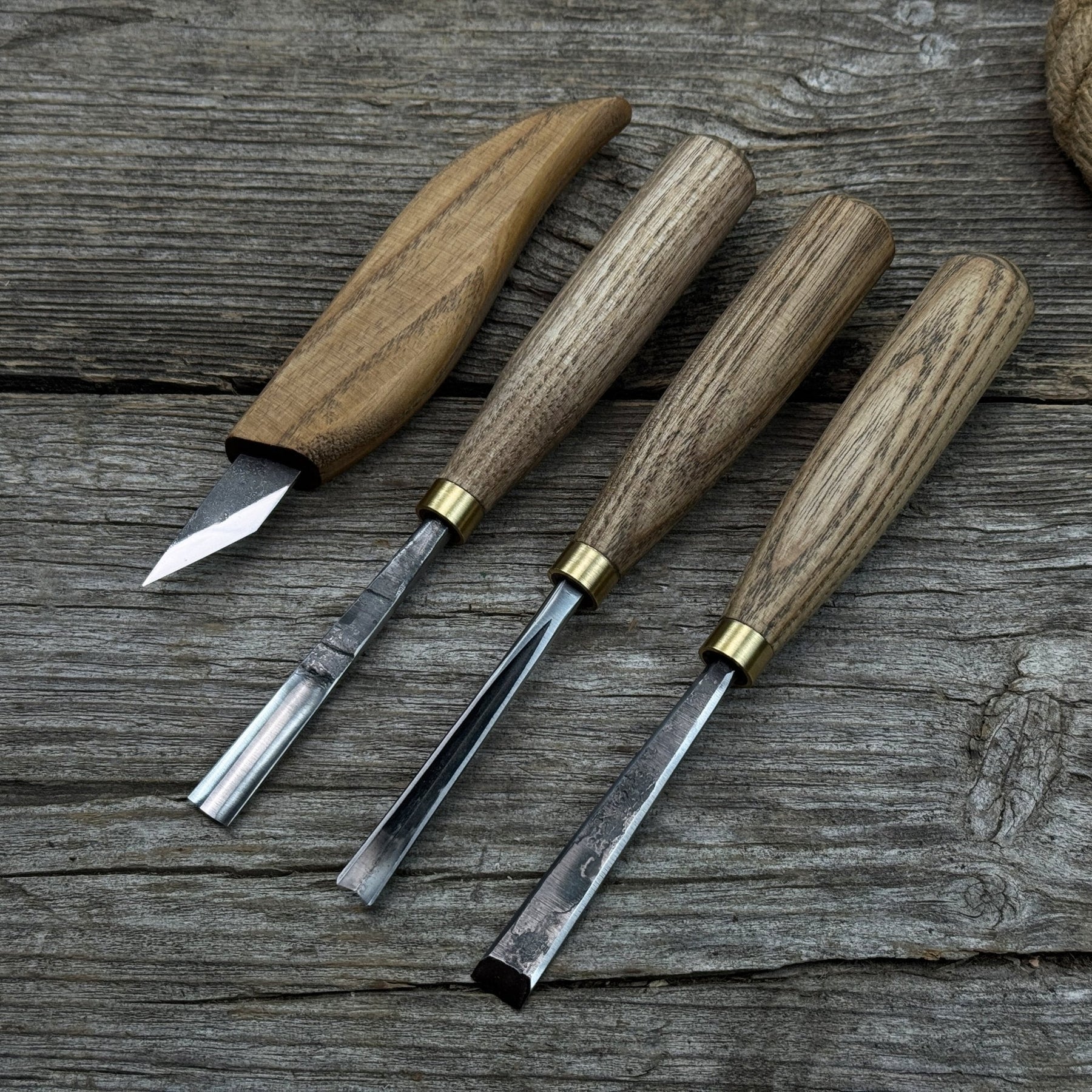 4-Piece Hand-Forged Wood Carving Tool Set