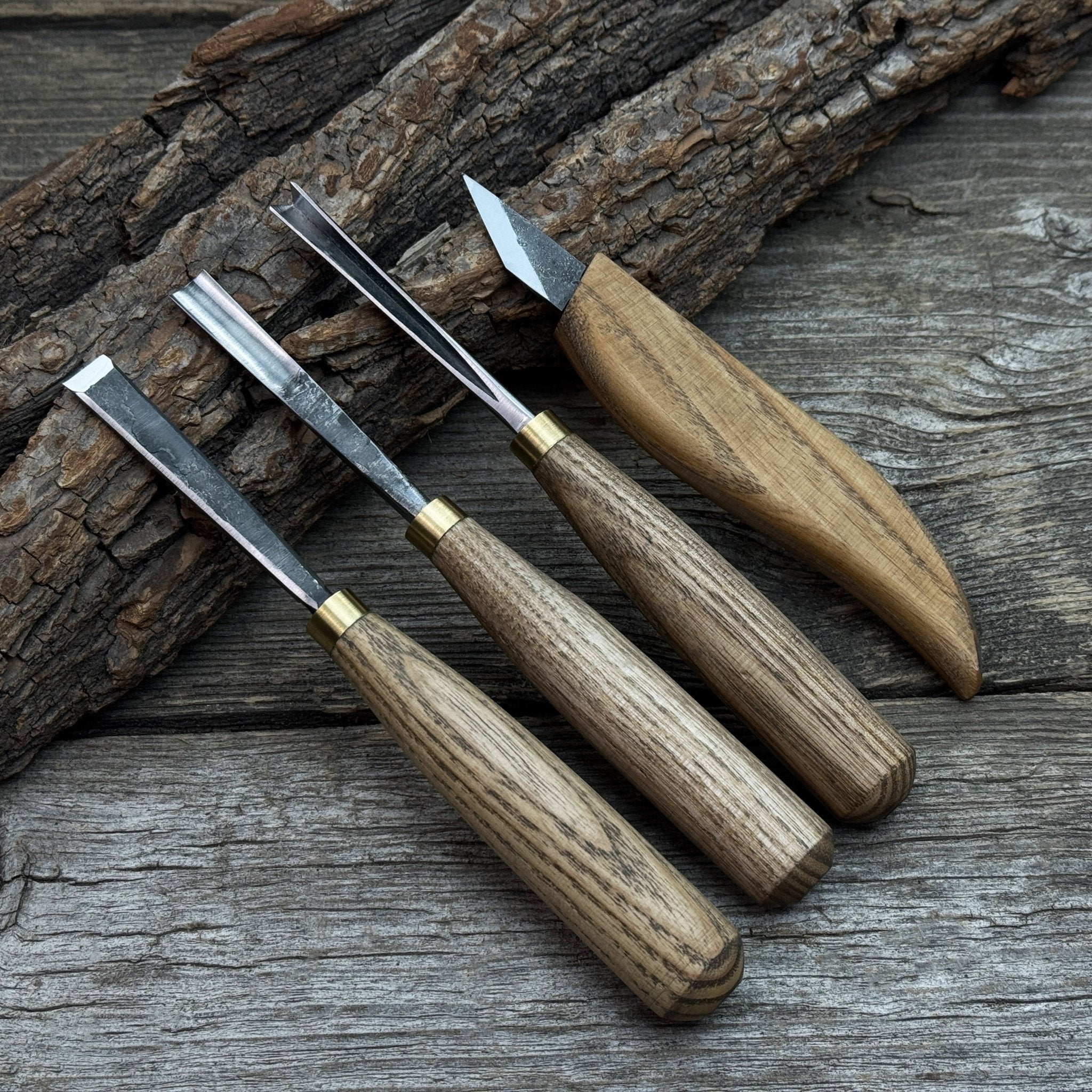 4-Piece Hand-Forged Wood Carving Tool Set