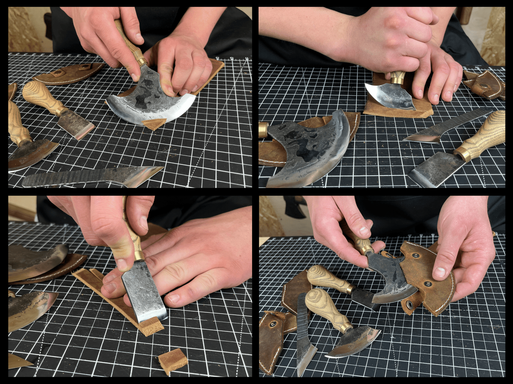 4-Piece Leatherworking Tool Set