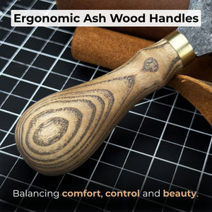 4-Piece Leatherworking Tool Set with Leather Sheaths