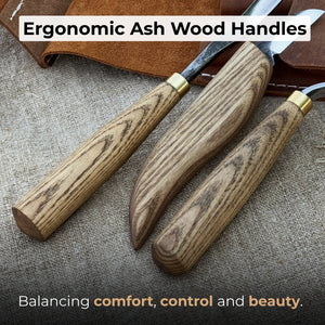 4-Piece Spoon Carving Tool Set with Sharpening Board