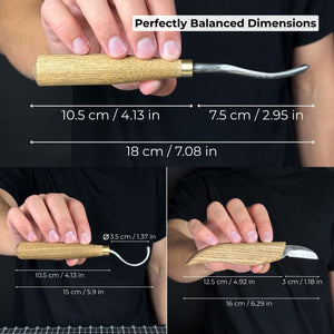 4-Piece Spoon Carving Tool Set with Sharpening Board
