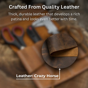 4 Pocket Leather Chisel Roll