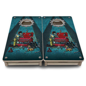 Garage Life - Mini Cornhole Board Set (12" x 24") with 8 Mini Bags Cornhole Solutions