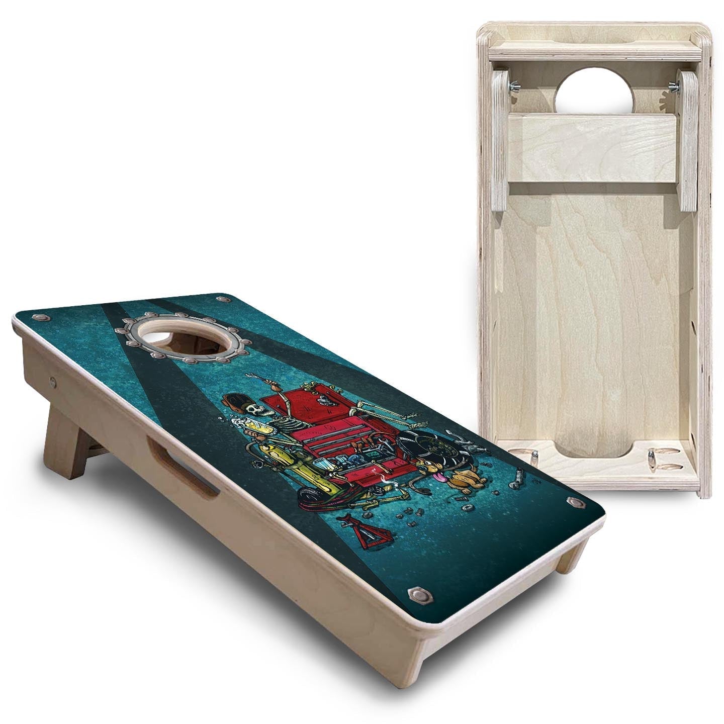 Garage Life - Mini Cornhole Board Set (12" x 24") with 8 Mini Bags Cornhole Solutions