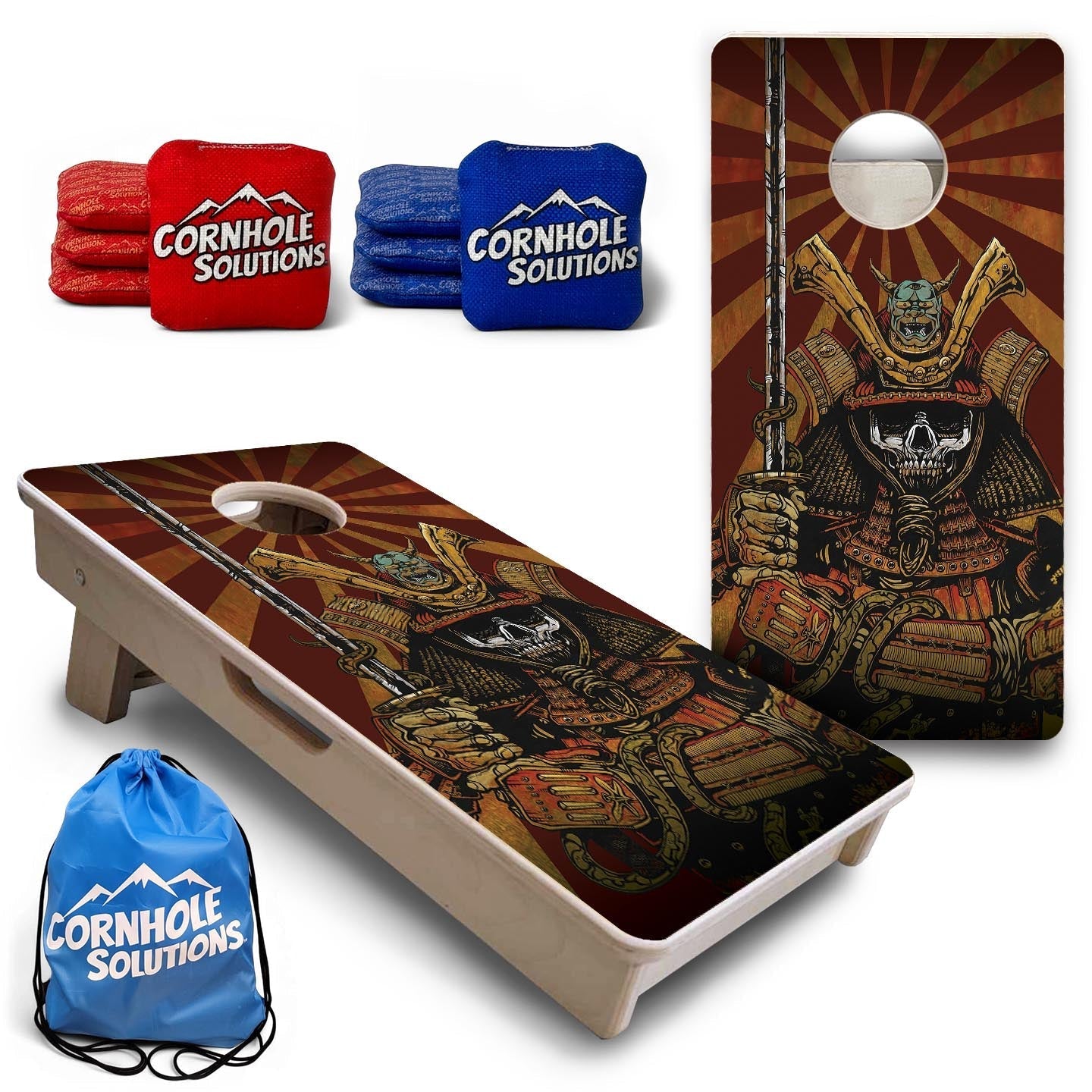 Samurai - Mini Cornhole Board Set (12" x 24") with 8 Mini Bags Cornhole Solutions