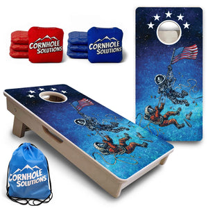 Space Race – Mini Cornhole Board Set (12" x 24") with 8 Mini Bags Cornhole Solutions