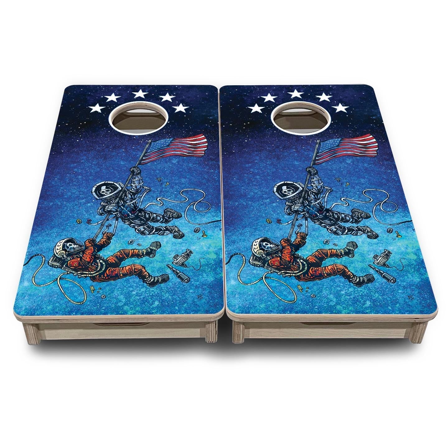 Space Race – Mini Cornhole Board Set (12" x 24") with 8 Mini Bags Cornhole Solutions