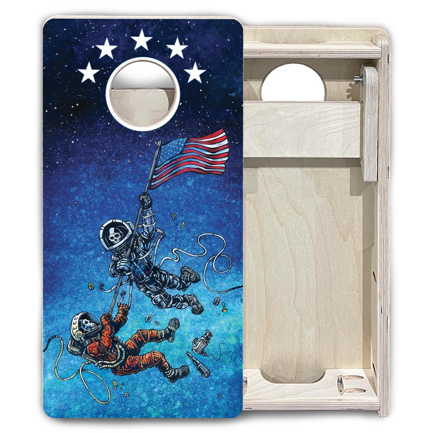Space Race – Mini Cornhole Board Set (12" x 24") with 8 Mini Bags Cornhole Solutions