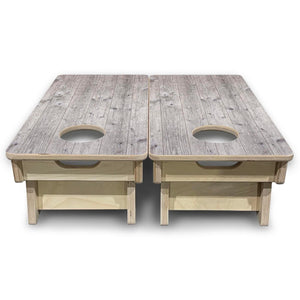 Grey Driftwood - Mini or Vacation Size Cornhole Boards Cornhole Solutions